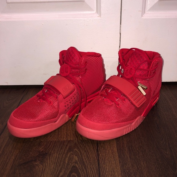 Yeezy Red October Authentic 2014 Nike Air Kanye Size 8 Sneakers Shoes - Picture 12 of 15